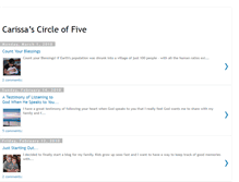 Tablet Screenshot of carissascircleoffive.blogspot.com