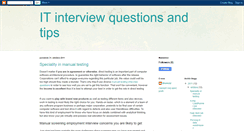 Desktop Screenshot of it-interview-questions-tips.blogspot.com