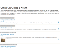 Tablet Screenshot of onlinecash-road2wealth.blogspot.com