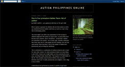 Desktop Screenshot of philippines-autism.blogspot.com