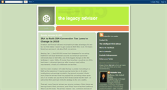 Desktop Screenshot of legacyadvisor.blogspot.com