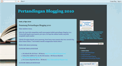 Desktop Screenshot of pertandinganblogging2010.blogspot.com