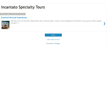 Tablet Screenshot of incantato-specialty-tours.blogspot.com