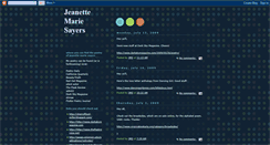 Desktop Screenshot of jeanettemariesayers.blogspot.com