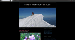 Desktop Screenshot of bradsbackcountryblog.blogspot.com