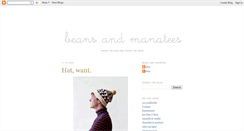 Desktop Screenshot of beansandmanatees.blogspot.com