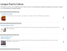 Tablet Screenshot of lenguapuertocabras.blogspot.com