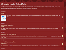 Tablet Screenshot of moradoresdobellocielo.blogspot.com