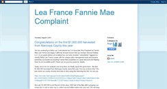 Desktop Screenshot of lea-france-fannie-mae-complaint.blogspot.com