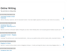 Tablet Screenshot of onlinewritingkeystosuccess.blogspot.com