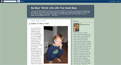 Desktop Screenshot of myboysworld.blogspot.com
