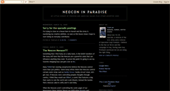 Desktop Screenshot of neoconinparadise.blogspot.com
