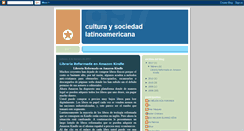 Desktop Screenshot of culturaysociedadlatinoamericana.blogspot.com