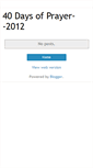 Mobile Screenshot of 40daysofprayer.blogspot.com