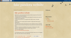 Desktop Screenshot of fakepandorawebsite.blogspot.com