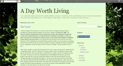 Desktop Screenshot of dayworthliving.blogspot.com