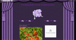 Desktop Screenshot of pensamentosfernanda.blogspot.com