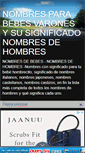 Mobile Screenshot of nombresparabebesvarones.blogspot.com