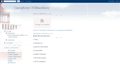 Desktop Screenshot of cacophonyofmiscellany.blogspot.com