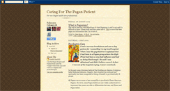 Desktop Screenshot of caringforthepaganpatient.blogspot.com
