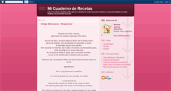 Desktop Screenshot of cuadernoderecetas.blogspot.com