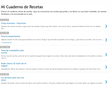Tablet Screenshot of cuadernoderecetas.blogspot.com