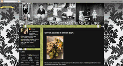 Desktop Screenshot of mysometimessimplelife.blogspot.com