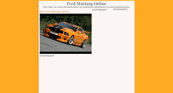 Desktop Screenshot of fordmustangonline.blogspot.com