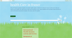 Desktop Screenshot of healthcarefrance.blogspot.com