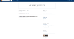 Desktop Screenshot of angelusnovus.blogspot.com