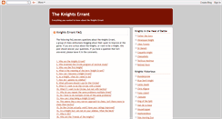 Desktop Screenshot of knightserrantfaq.blogspot.com