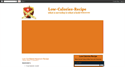 Desktop Screenshot of low-calories-recipe.blogspot.com