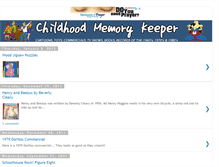 Tablet Screenshot of childhoodmemorykeeper.blogspot.com