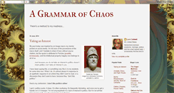 Desktop Screenshot of grammarofchaos.blogspot.com