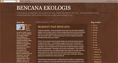 Desktop Screenshot of bencanaekologis.blogspot.com