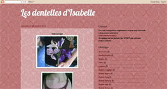 Desktop Screenshot of dentellesisabelle.blogspot.com