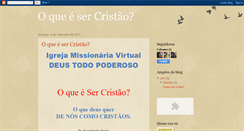 Desktop Screenshot of oqueesercristao.blogspot.com