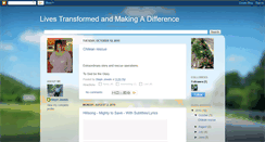 Desktop Screenshot of livestransformedandmakingadifference.blogspot.com