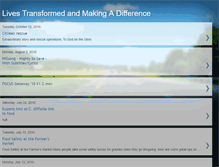 Tablet Screenshot of livestransformedandmakingadifference.blogspot.com