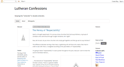Desktop Screenshot of lutheranconfessions.blogspot.com