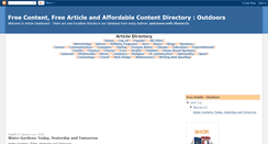 Desktop Screenshot of outdoorsarticle.blogspot.com
