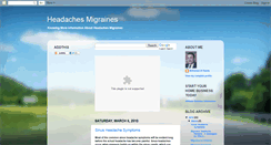 Desktop Screenshot of headaches-migraines-99.blogspot.com