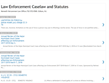 Tablet Screenshot of lawenforcementcaselaw.blogspot.com