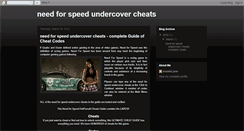 Desktop Screenshot of need-for-speed-undercover-cheats.blogspot.com