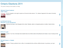 Tablet Screenshot of ontarioelections2011.blogspot.com