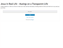 Tablet Screenshot of jesusinreallife.blogspot.com