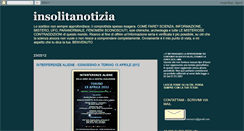 Desktop Screenshot of insolitanotizia.blogspot.com