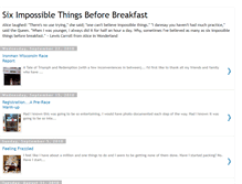 Tablet Screenshot of impossiblebeforebreakfast.blogspot.com