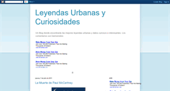 Desktop Screenshot of leyendasurbanasreales.blogspot.com