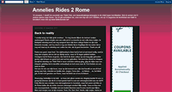 Desktop Screenshot of anneliesrides2rome.blogspot.com